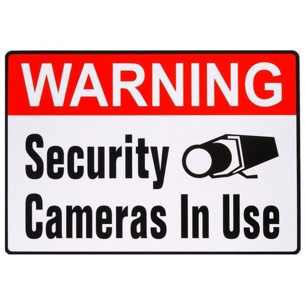 Hillman Hillman Group 843336 4 x 6 in. Black & White Vinyl Security Camera in Use Sign -  6 Piece 843336